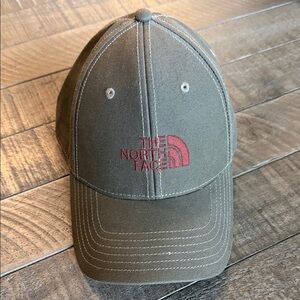 The North Face Khaki Cap with Red Logo